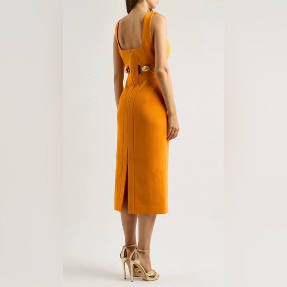 REBECCA VALLANCE Sirene Embellished Crepe Midi Dress Size 0 - Picture 3 of 3